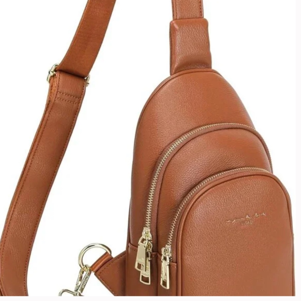 Crossbody Sling Bag Fanny Pack Leather Purse Chest Bag for Women